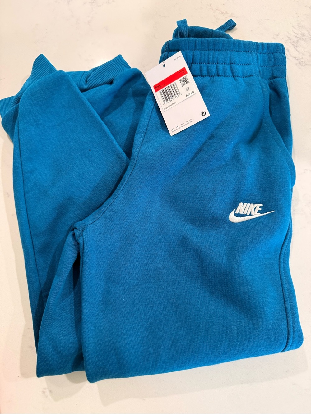 Nike Kids Teal-Blue Fleece Joggers